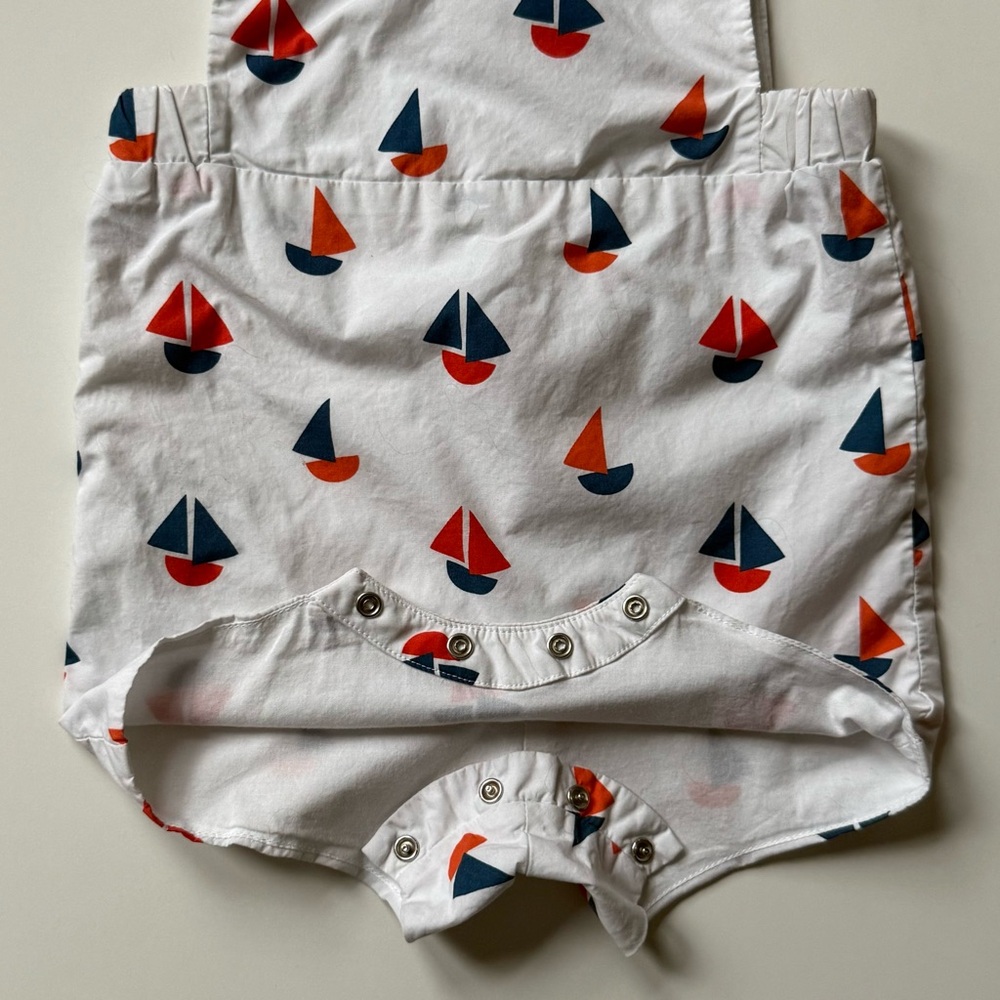 Jacadi Baby Unisex Sailboat Romper - Size 12M - Picture 6 of 16
